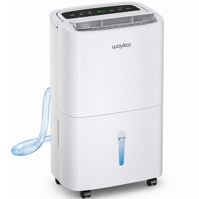 Dehumidifiers for Basements, 80 Pint Dehumidifier with Drain Hose, Covers 5200 Sq.Ft for Home, Large Room, Garage, Water Tank,Auto Defrost & Intelligent Humidity Control, 24H Timer
